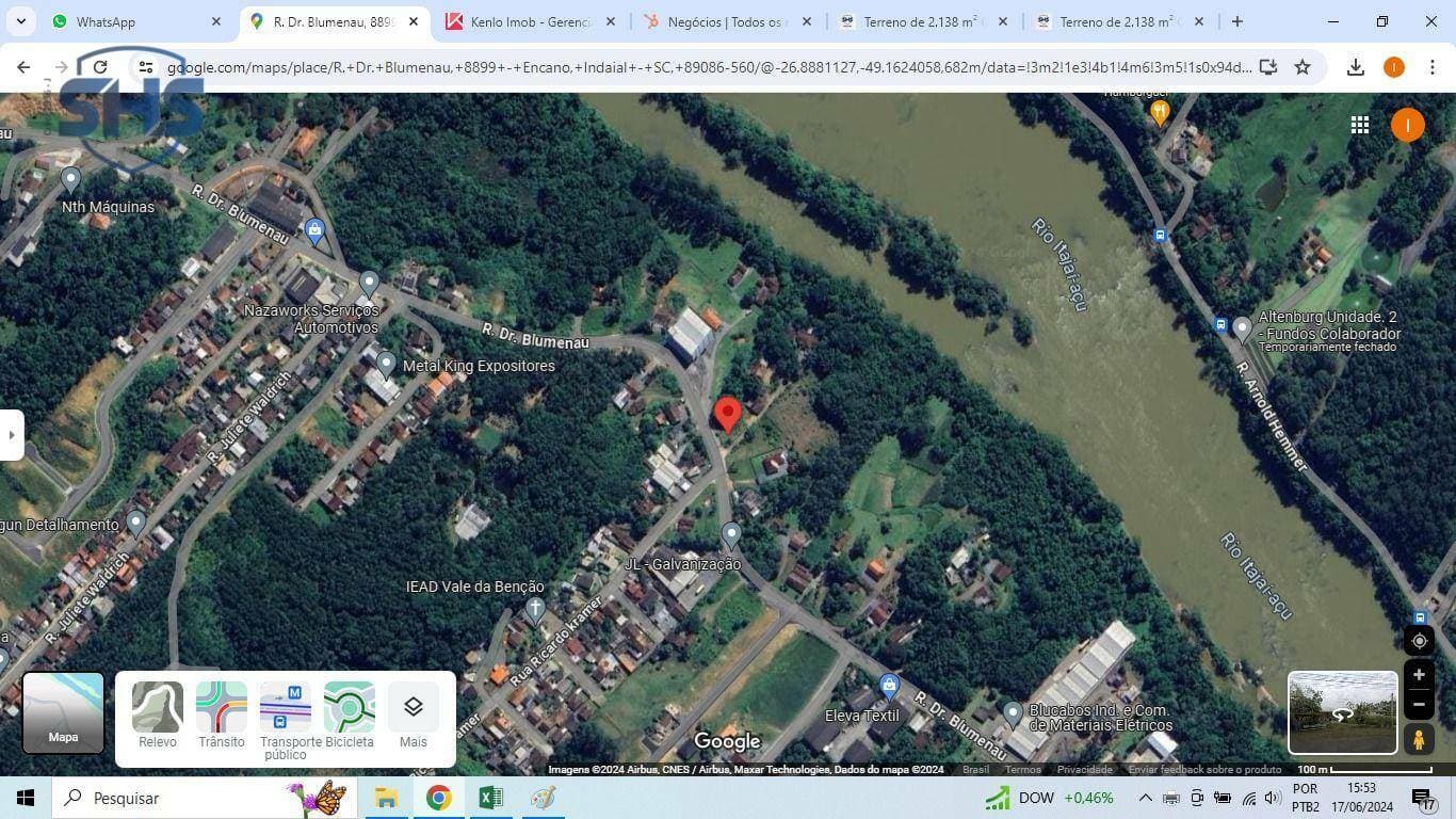 Terreno, 4.667,00 m, à venda por R$ 1.600.000,00- Encano - Indaial/SC