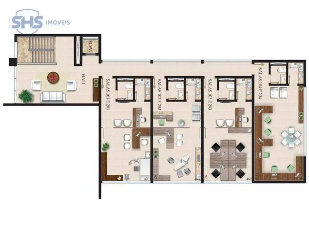 Sala à venda, 50 m por R$ 495.000,00 - Jardim Blumenau - Blumenau/SC